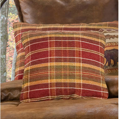 Yellow plaid throw discount pillows